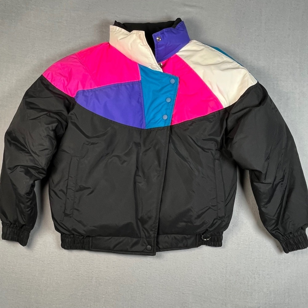 VTG Colorado Classics By Gerry 80s Ski Jacket Retro Colorblock Down Puffer Med
